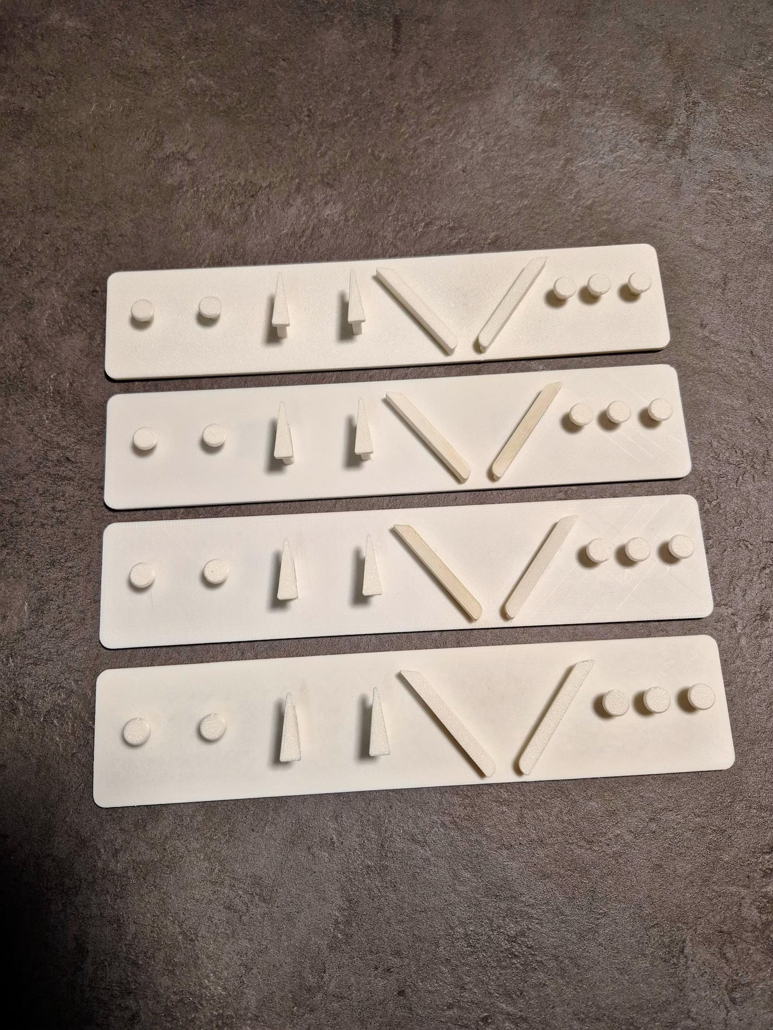Holder design iterations laid out