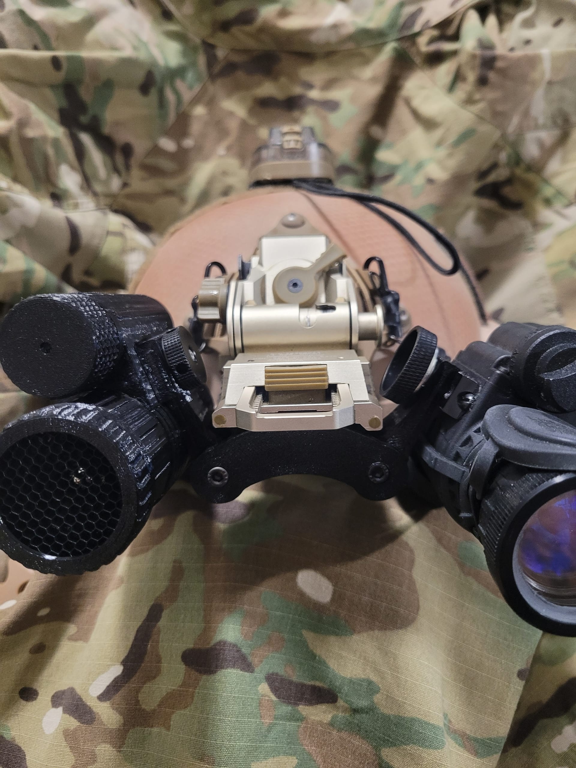 Front view with both NVG tubes attached